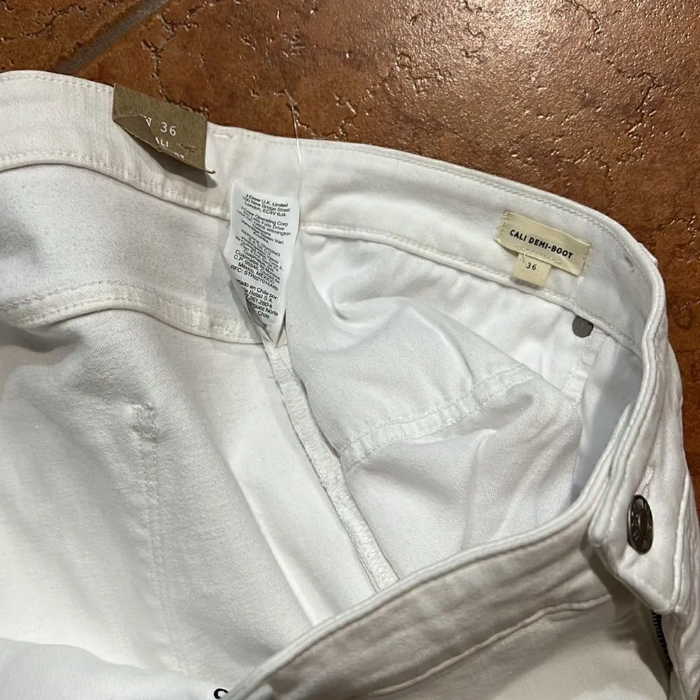 NWT Cali Demi-Boot Jeans in Pure White size 36” - Image 10