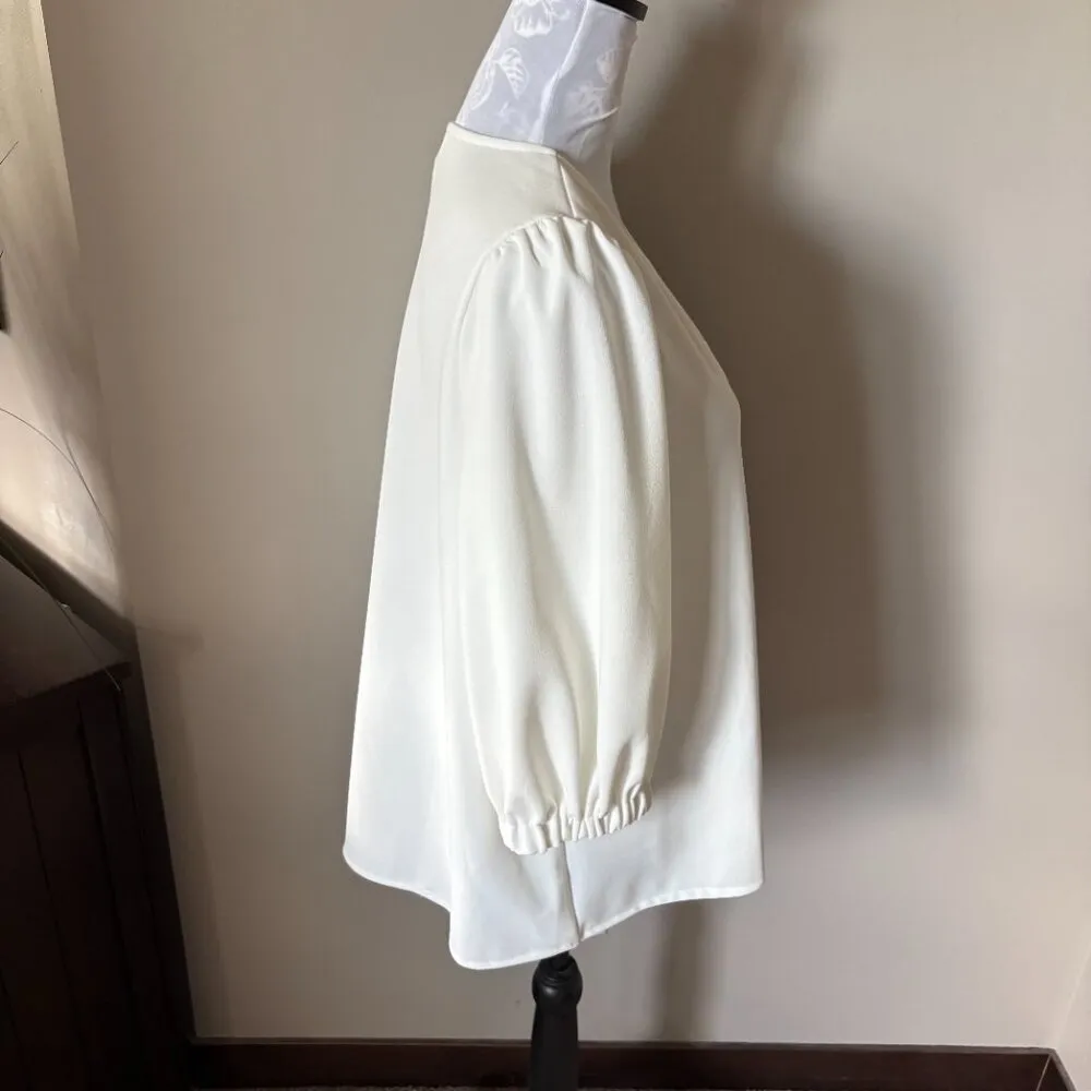 Tuckernuck Pomander Place White Hollis Top Womens Long Sleeve Large NWT - Image 6