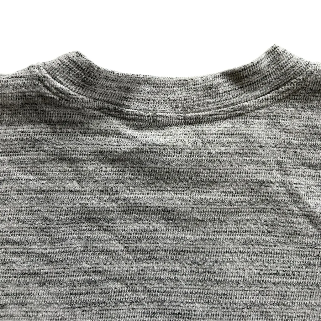 Aerie Oversized Long Sleeve Crew Neck Top Sweater Striped Size S Grey Layering - Image 9