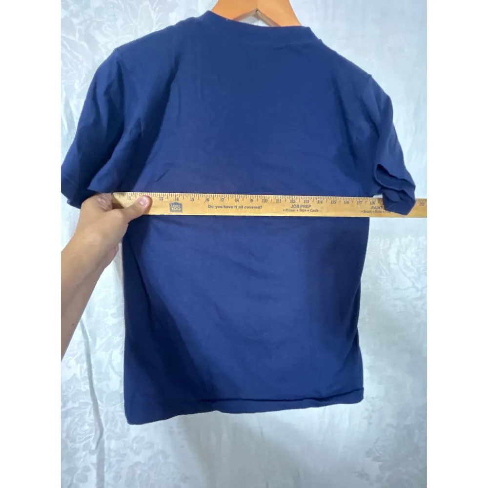 VTG Mount Rushmore T Shirt Med Navy Blue Fireworks USA Made Single Stitch 1986 - Image 8