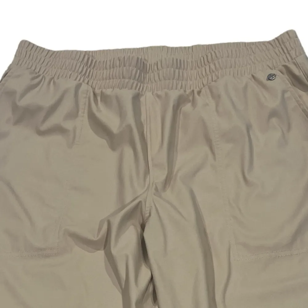 Calia by Carrie Underwood Faux Leather Joggers Size XL Read Measurements Tan - Image 3