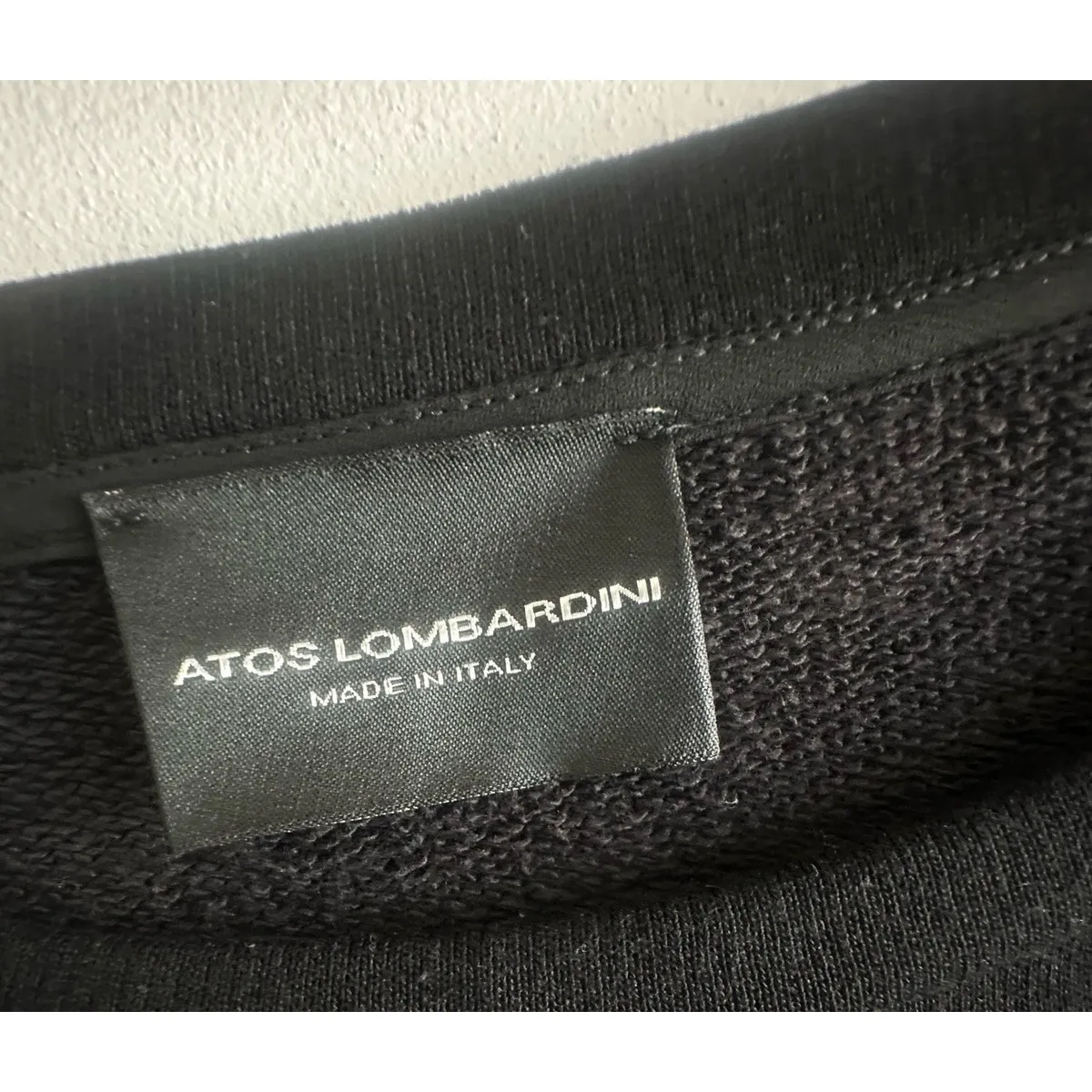 Atos Lombardini Black Knit Mini Shift Dress Edgy Alt Girl M ? (b49) Size M - Image 5