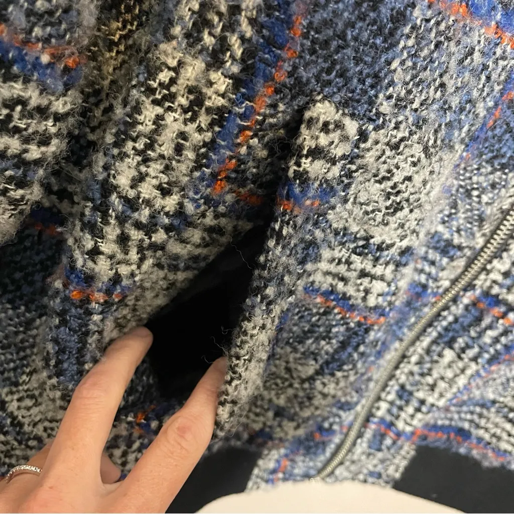 Avec Les Filles Plaid Tweed Jacket wool blend bomber jacket - Image 12