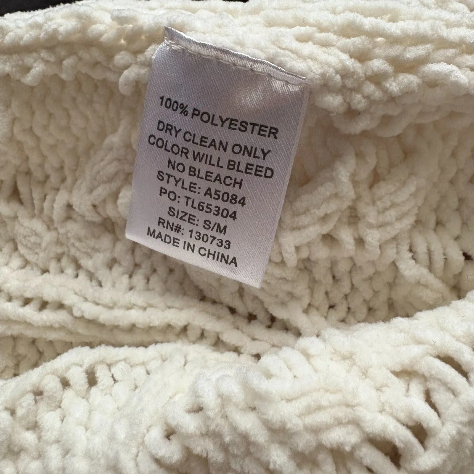 Umgee Chunky Knit Kimono Open Front Cardigan‎ Short Sleeve Cream Boho Size S/M - Image 5