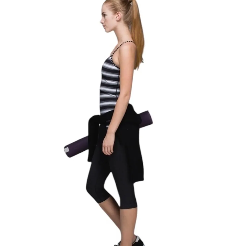 Lululemon Power Y Tank Luon Capilano Stripe Black White Size 4 - Image 13