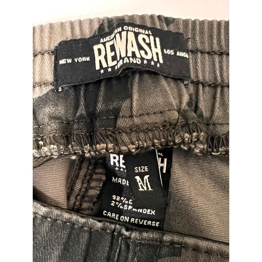 Rewash women's size medium camo green high-rise pull-on utility jogger - Image 7