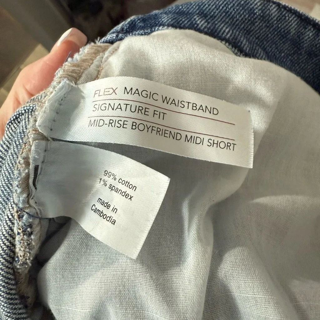 Lane Bryant Women’s 26 MIDI Boyfriend Shorts Denim Plus Size - Image 5