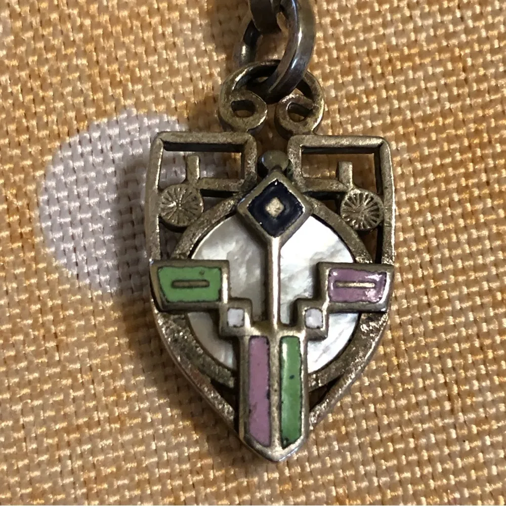 Vintage Ankle Bracelet enameled silver - Image 3