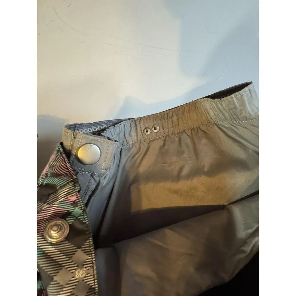 Betty Rides Women's Medium Pink Black Blue Ski Snowboarding Snow Pants Pockets - Image 7