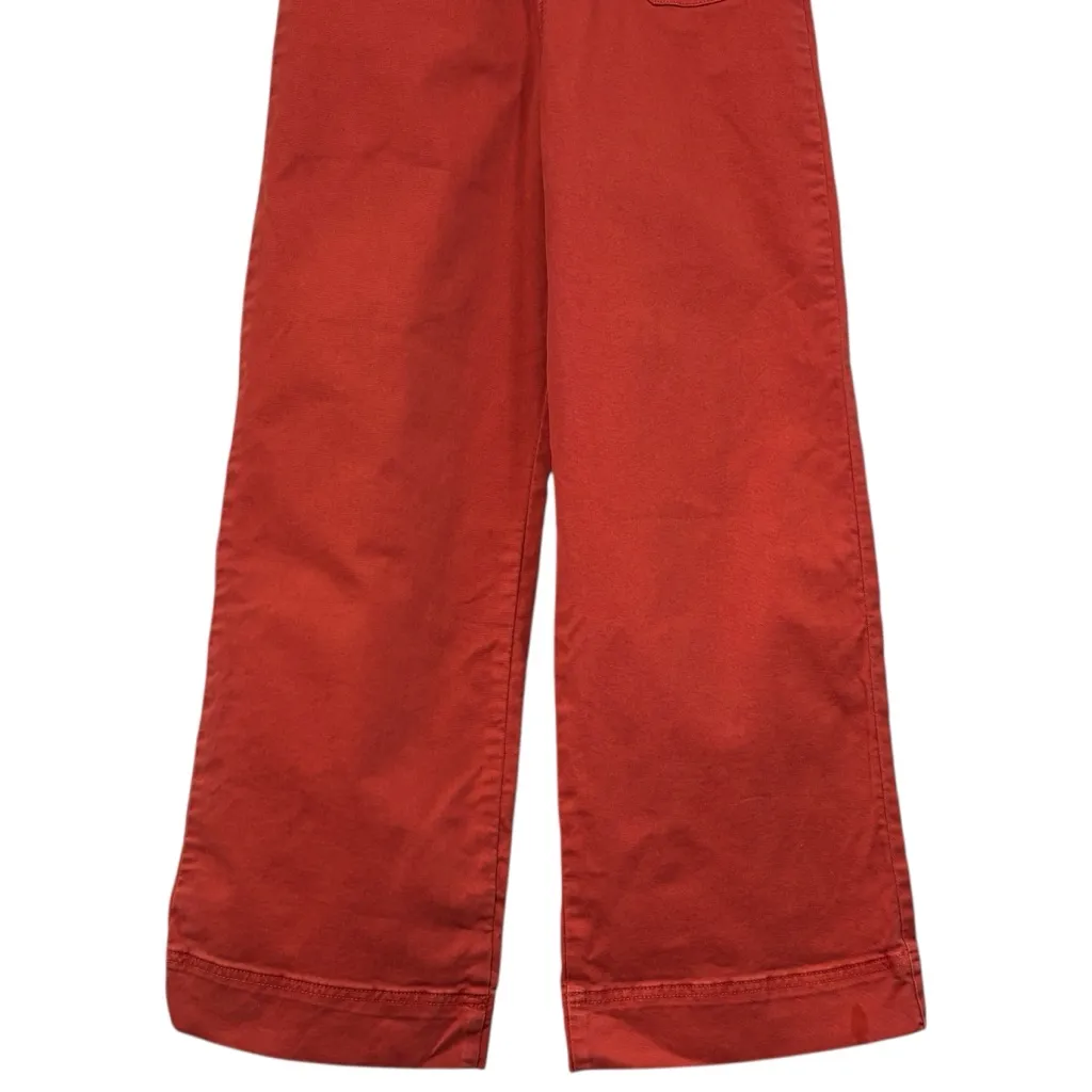 Marine Layer Wide Leg Bridget Crop Orange Denim Pants Size 4 NWOT Womens - Image 3