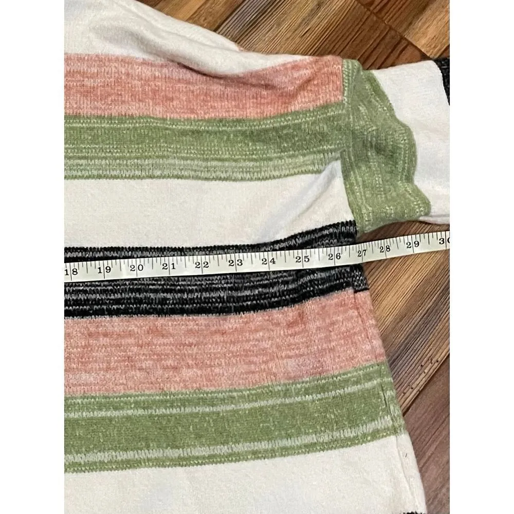 Andthewhy multicolor striped hooded drawstring sweater M/L - Image 4