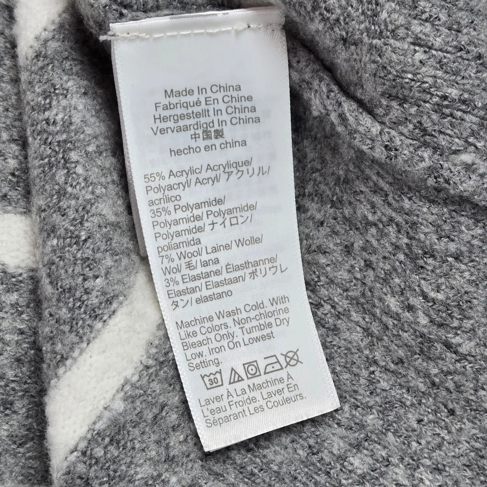 J. Crew Gray White Relaxed Stripe Turtleneck Sweater Dress XS Wool Blend BC720 - Image 5