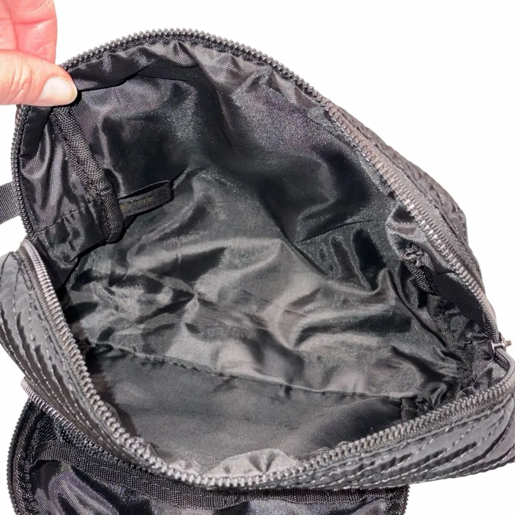 Aimee Kestenberg Quilted Black Cosmetic Bag Makeup Case Toiletries Bag - Image 7