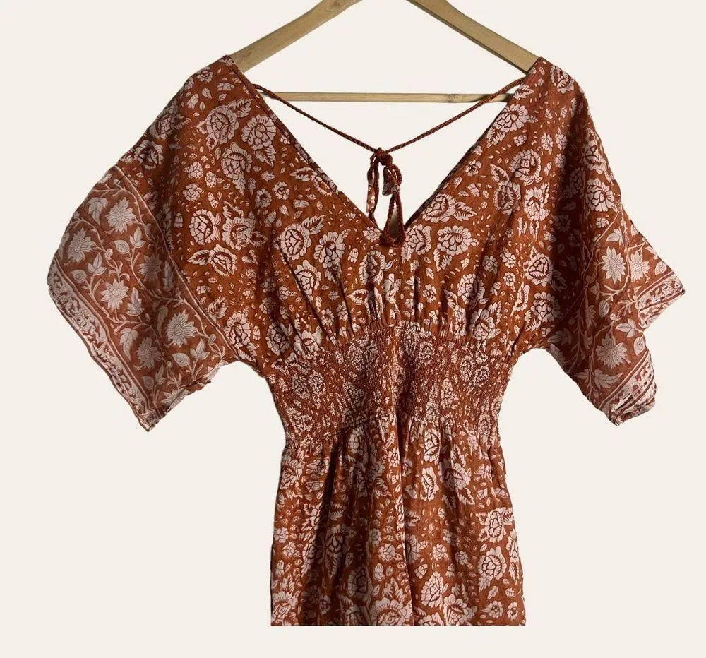 Cleobella Printed Jess Wide Leg V-Neck Short Sleeve Jumpsuit Size XS - Image 13