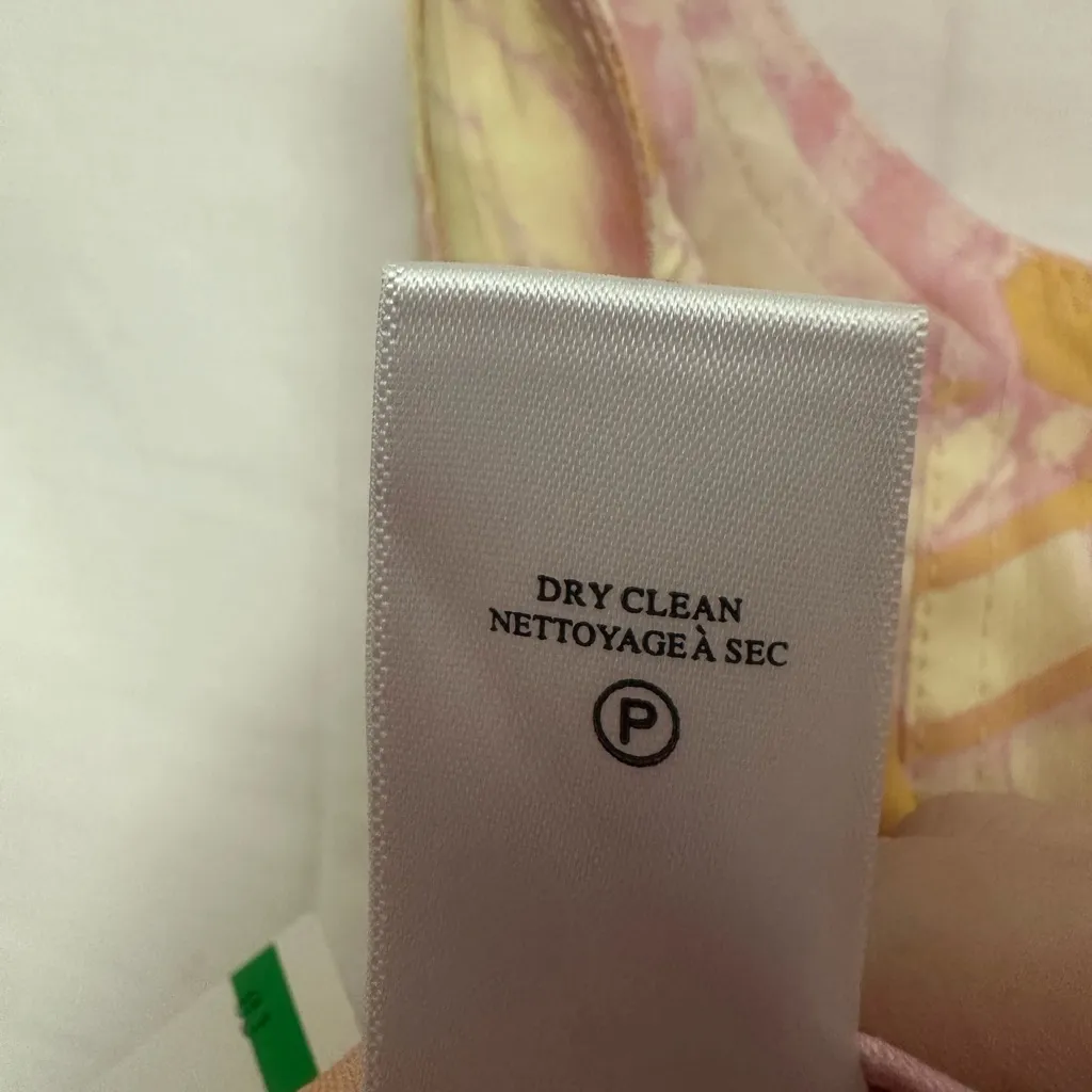 A.L.C. Isabel Crop Top Size 10 In Cuminlila Linen Blend Abstract Scoop Neck NWT - Image 8