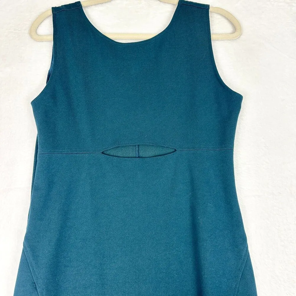 Bishop Young Cutout Dress Size Large Teal Green Ponte Bodycon Cocktail Wedding - Image 3