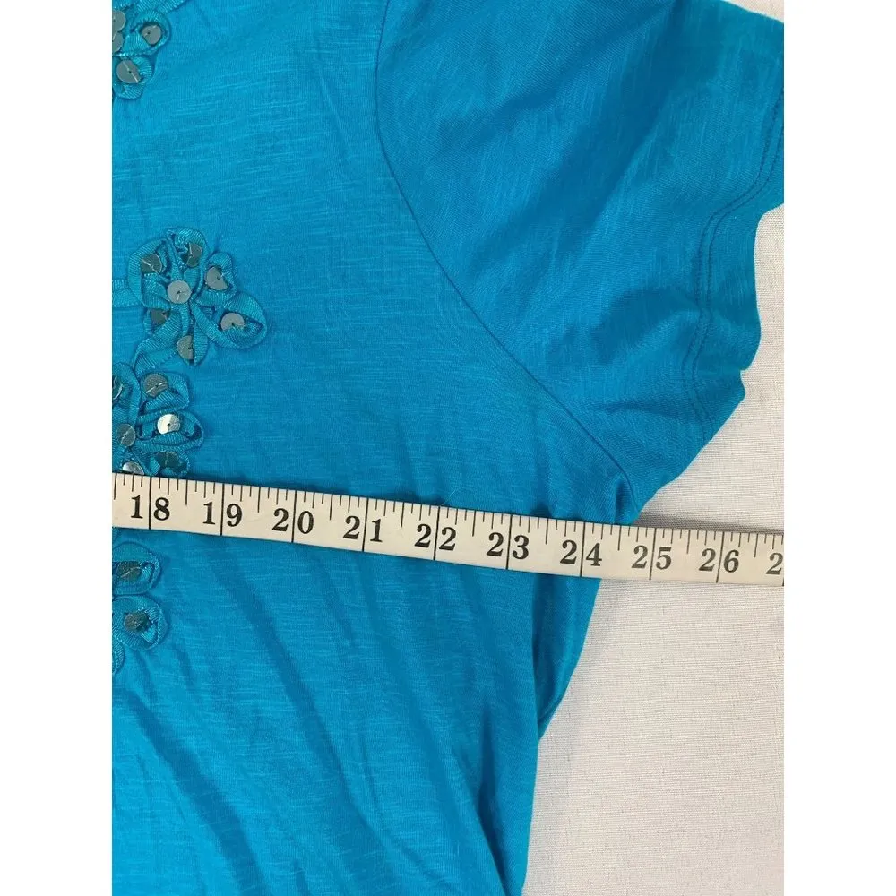 CJ Banks Women's Royal Blue Top - Image 5