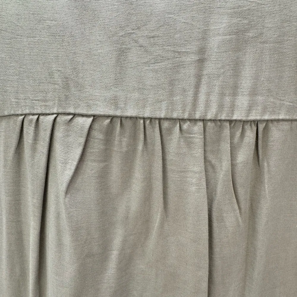 NEW Mittoshop Olive Green Lightweight Short Sleeve Button Front Blouse Normcore - Image 9