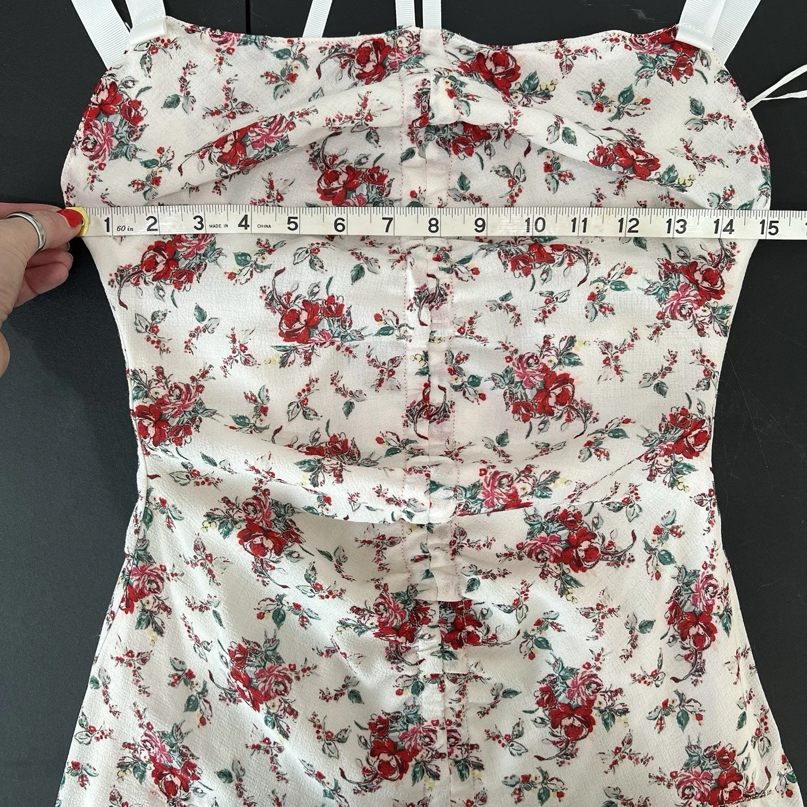 Chelsea & Violet XS Floral Print Maxi Dress Ruffle Milkmaid Cottagecore Prairie - Image 13