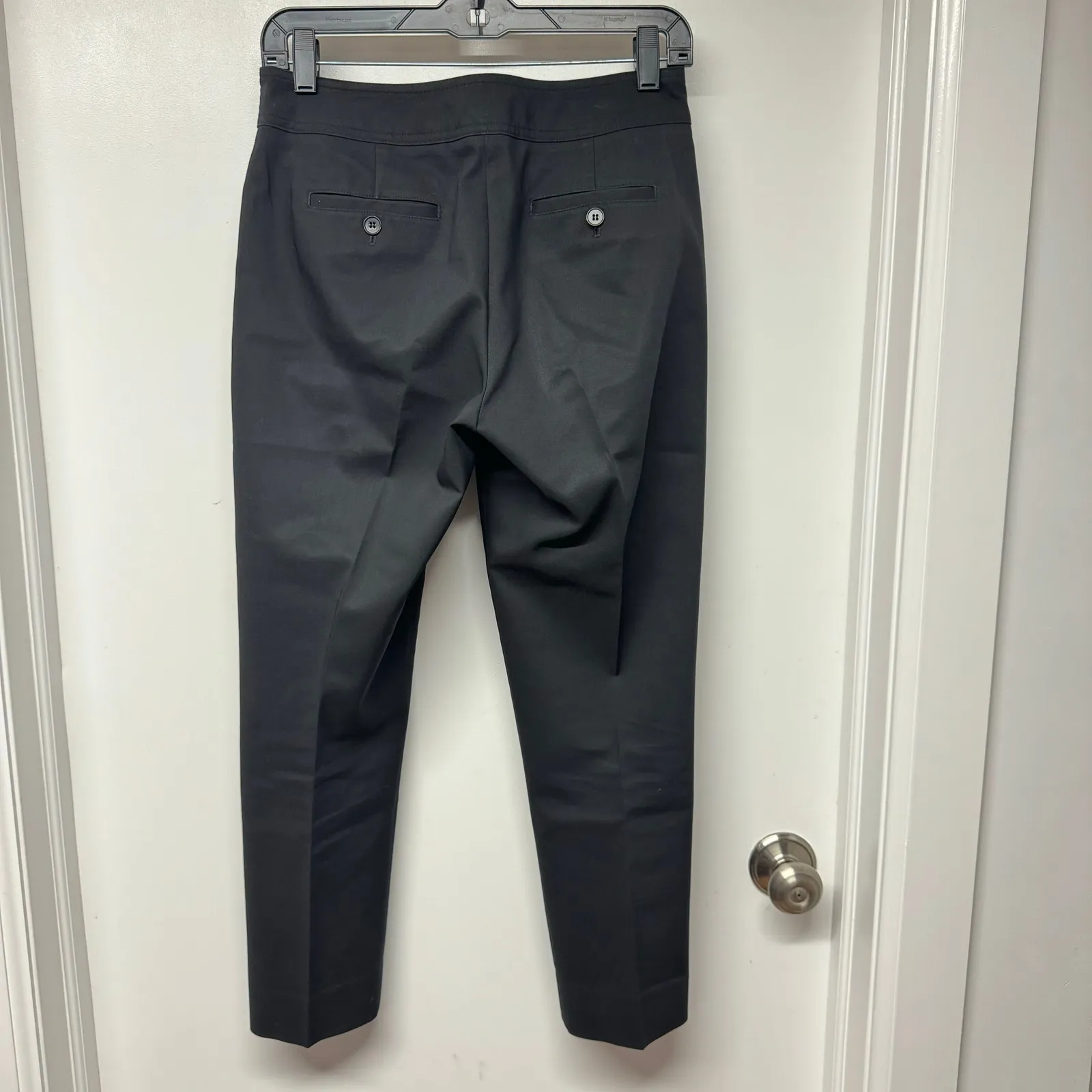 Talbots Womens Black Tapered Ankle Dress Pants Work Trousers Size 2P Petite - Image 2