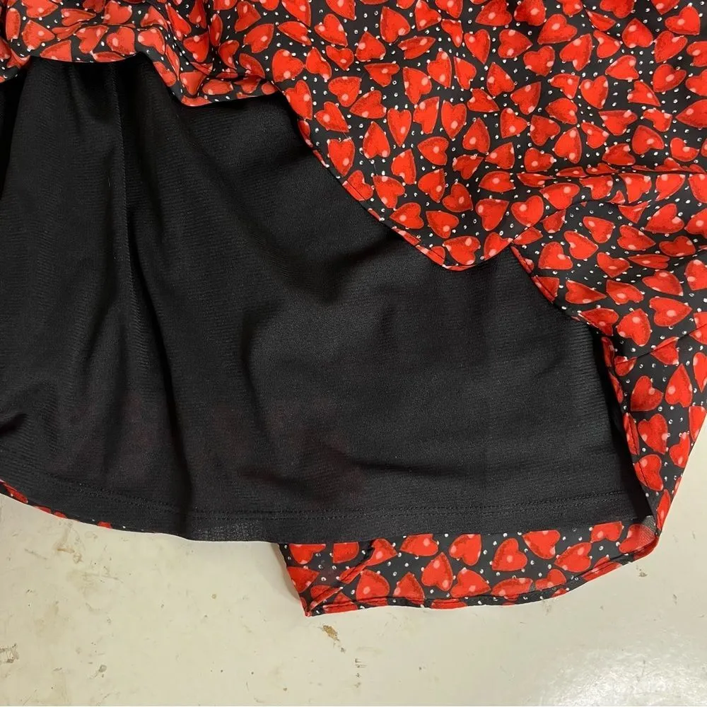 DISNEY Alice Designer Colleen Atwood Red Hearts Cold Shoulder Size XS - Image 8