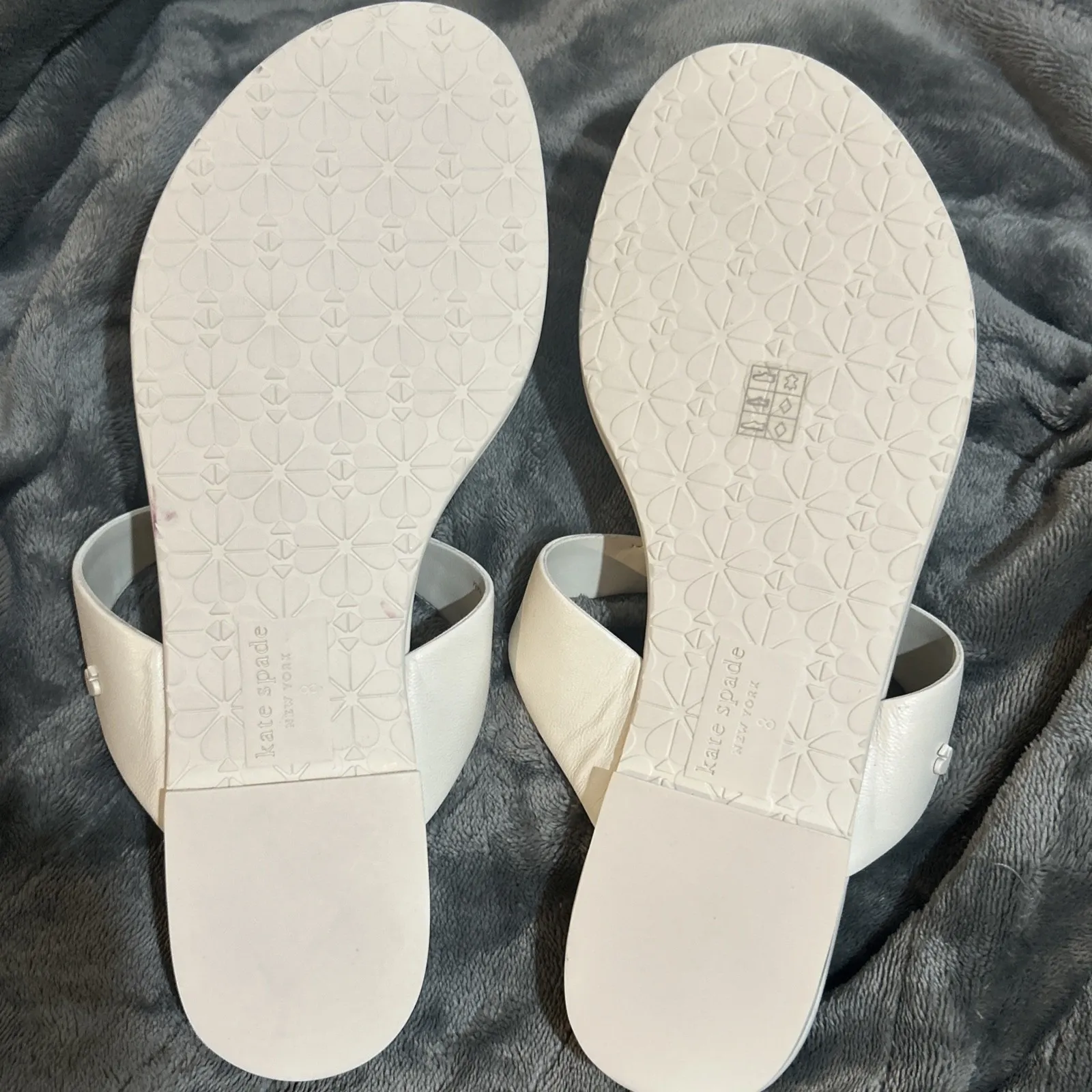 Kate Spade Irene Sandals White Tortoise Chain Thong Flip Flops Size 8B Women New - Image 7