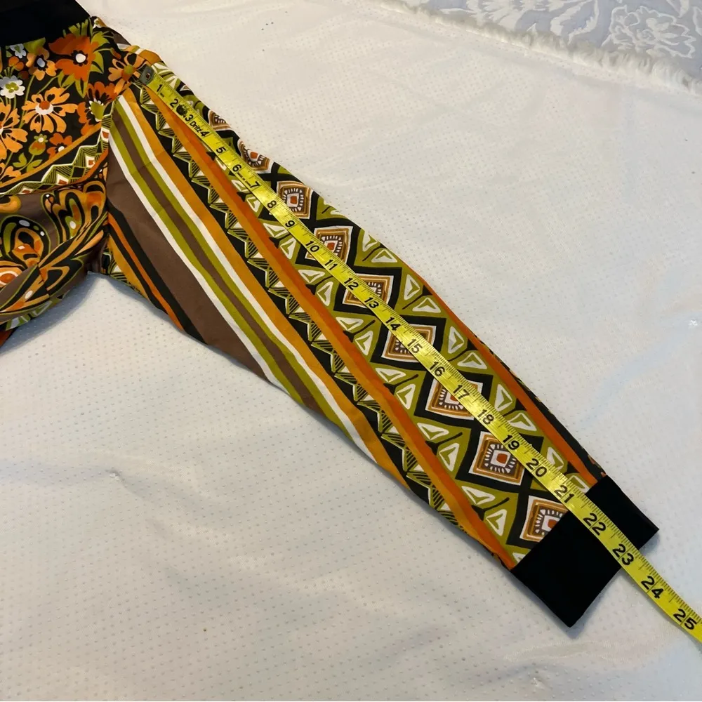 Vintage Bob Mackie Wearable Art Blouse Women’s Size Medium Mandarin Collar Retro - Image 11