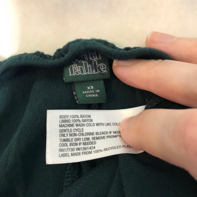 NWOT XS Green Ribbed Knit Babydoll Mini Dress New - Image 5