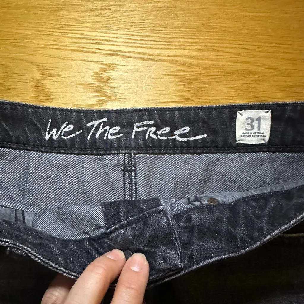 NWT Free People denim mini skirt womens 31 Bailey maverick black - Image 4