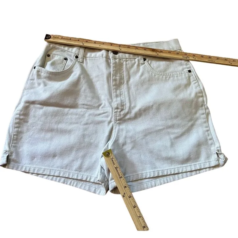 Bill Blass beige Denim High-Waisted Shorts Classic Summer Style Women's - Image 2