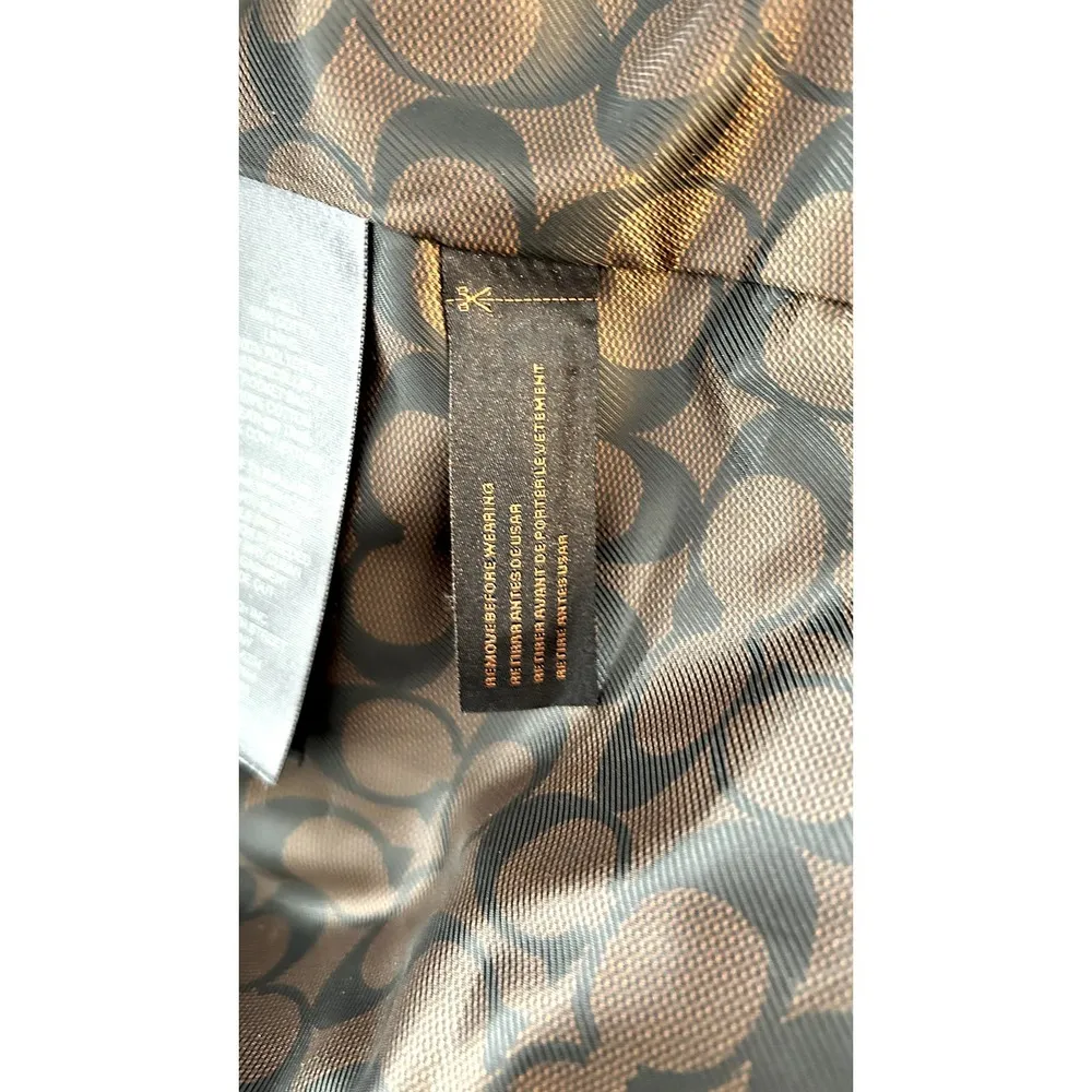 Coach  NEW YORK Mid Length Luxury Black Double Breasted  L/S Trench Coat Size S - Image 6