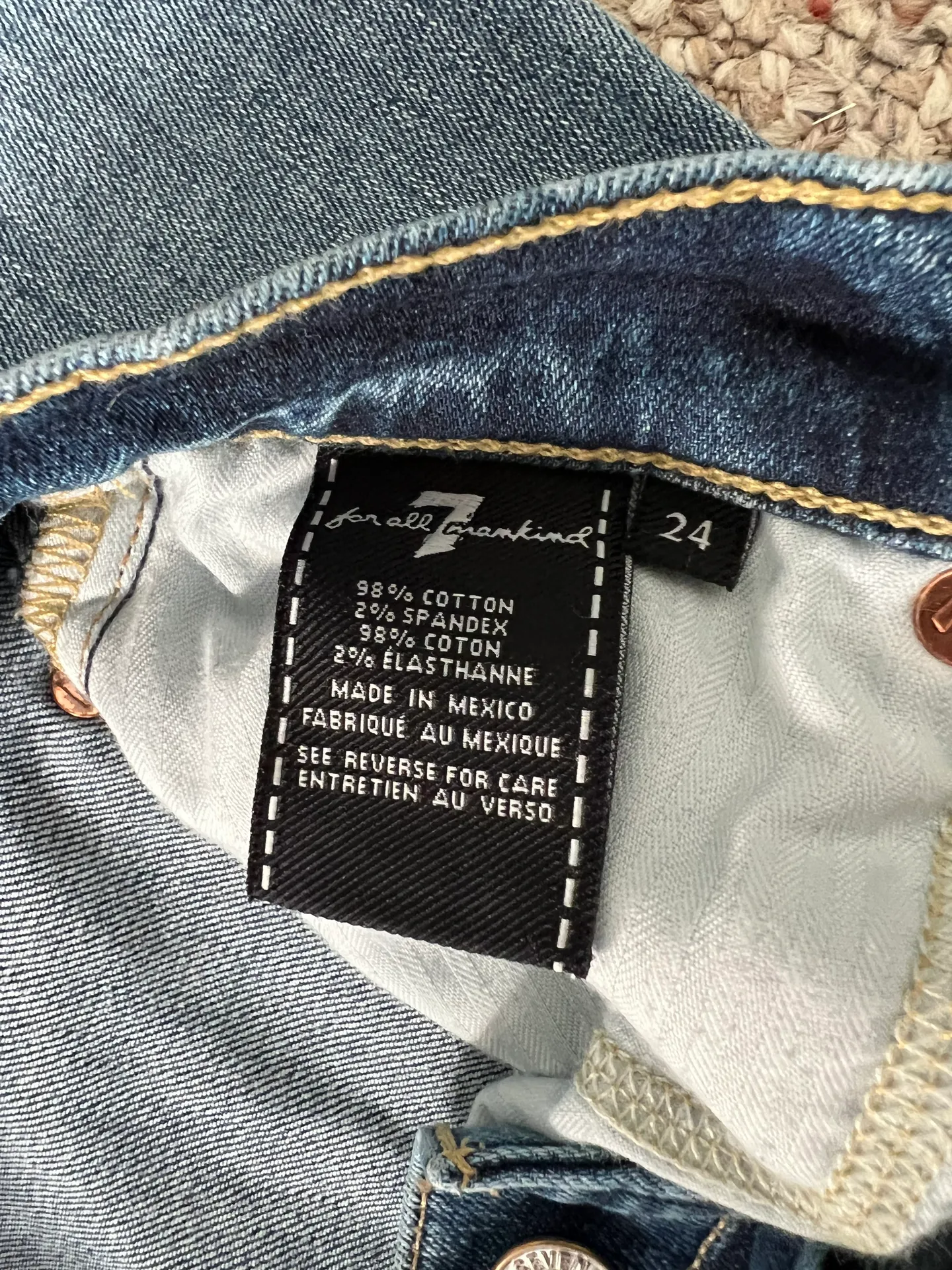 7 For All Mankind Cropped Jeans - Image 4