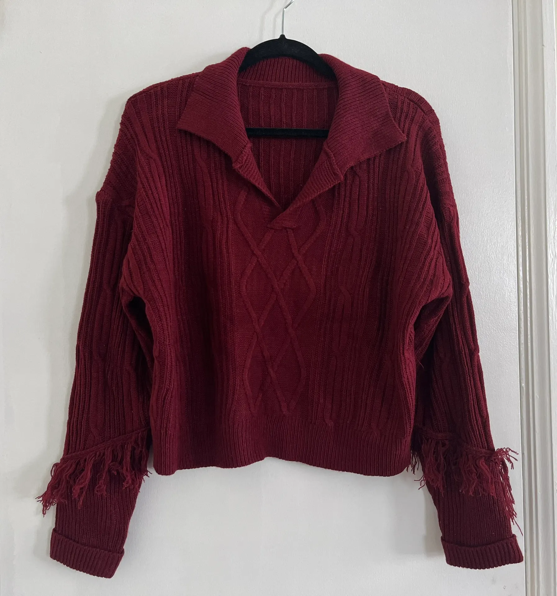 SheIn Burgundy Sweater - Image 4