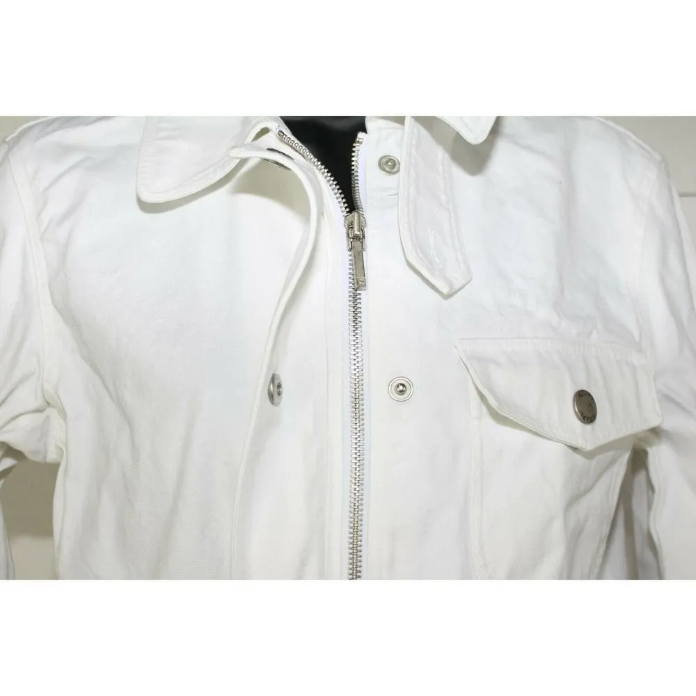 chaps ralph lauren white jean jacket size S - Image 7