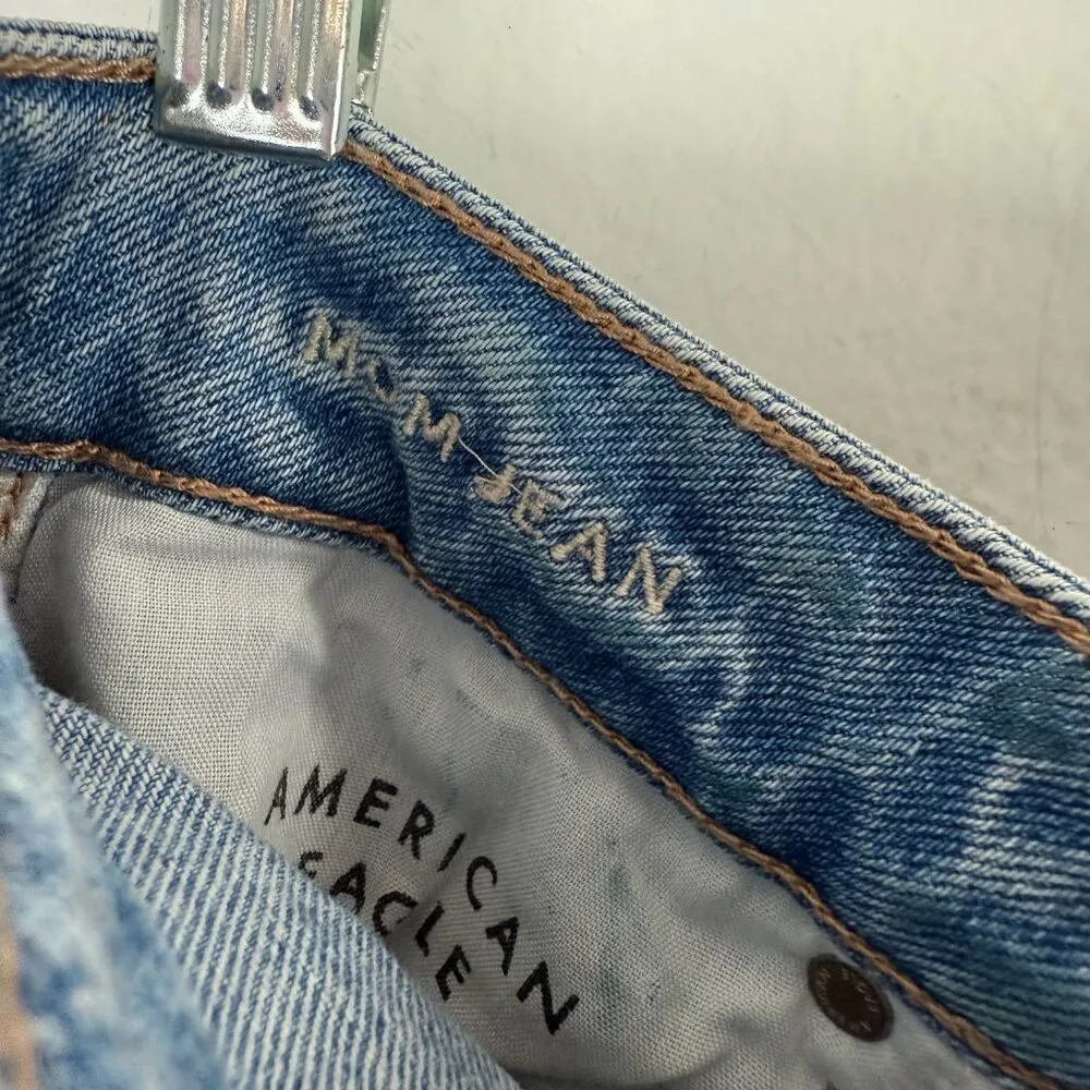 Distressed Stretch Mom Jean Ripped Destroyed Size 4 SHORT EUC - Image 9