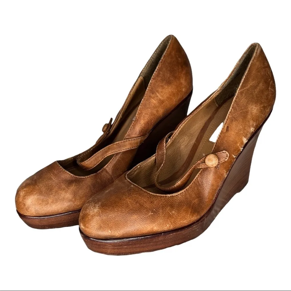 Steve Madden Mytaj Wedge Leather Heels‎ - Image 3