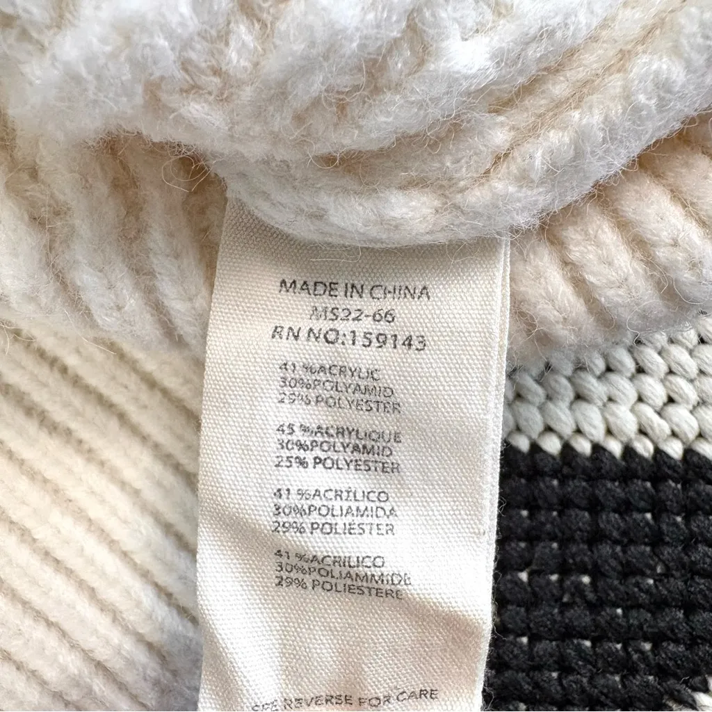 FRNCH Paris Julia Cable Knit Cutout Back Sweater in Off White Creme Small - Image 10