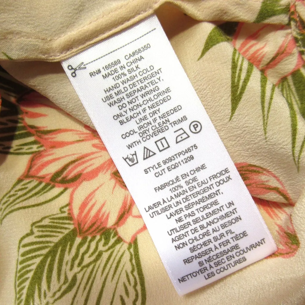 NWT Equipment Short Sleeve Essential in Sun Kiss Floral Silk Button Down Shirt S - Image 6