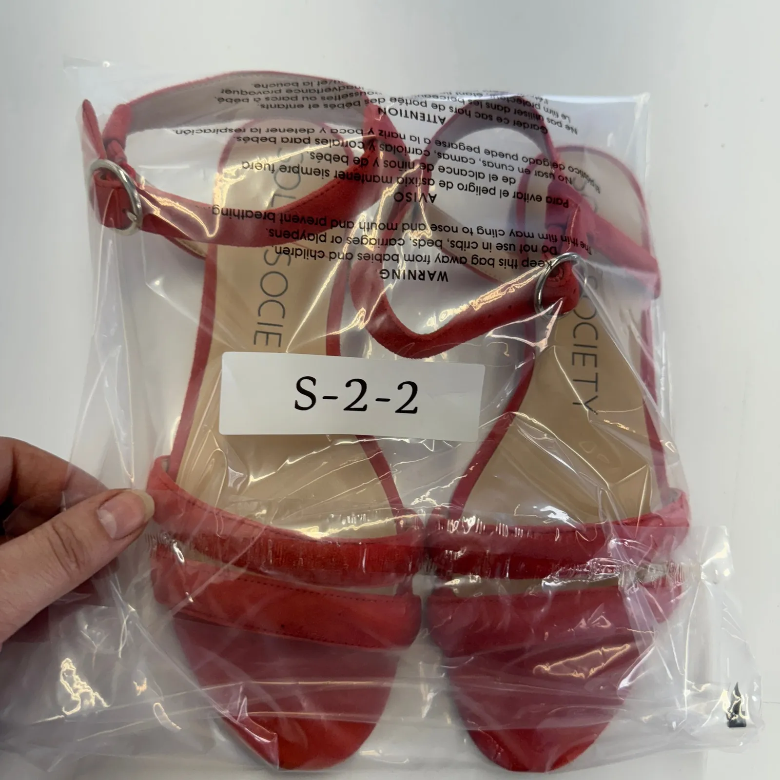 Sole Society Sandals Womens 7 Red Orange‎ Malie Suede Leather - Image 10