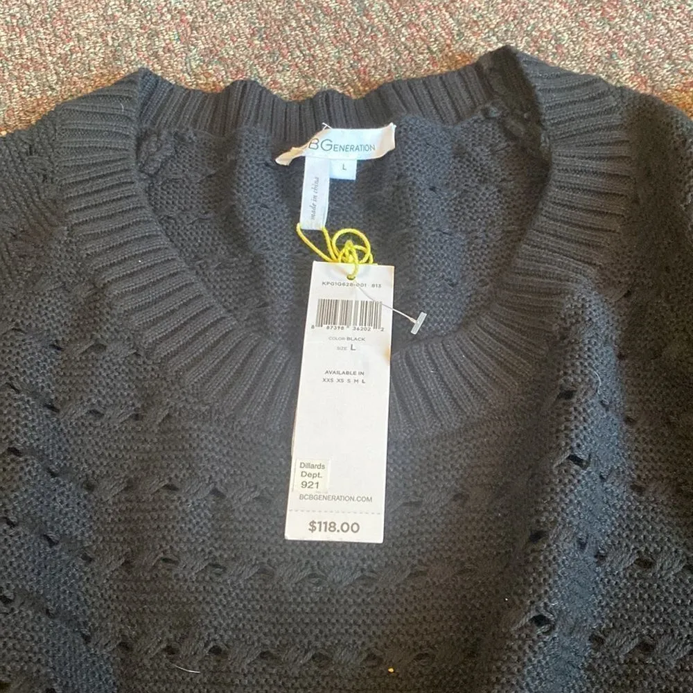 NWT bcbgeneration large black sweater - Image 7