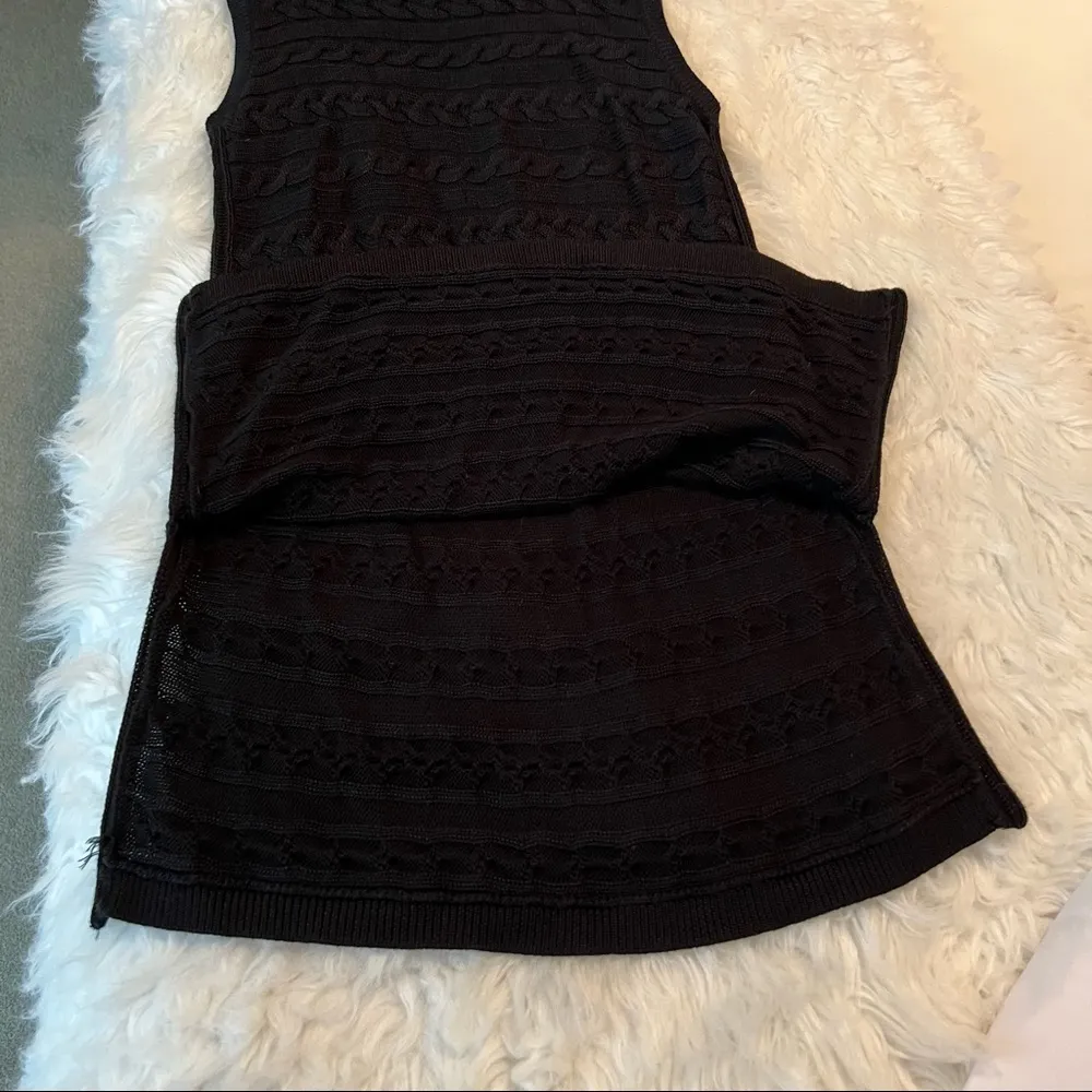 Lauren Ralph Lauren black sleeveless sweater dress tunic size large, runs small - Image 9