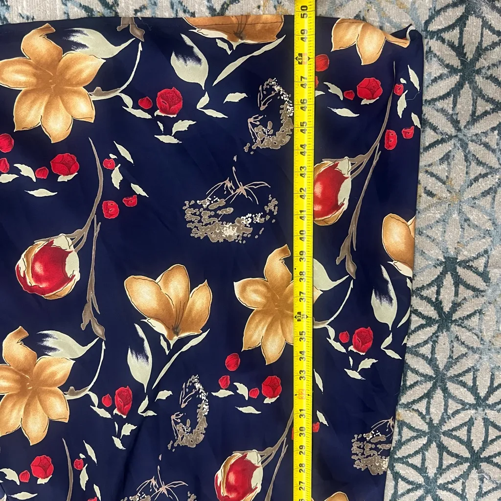 Betsy and Adam Floral Black and Gold Women's Dress - Image 6