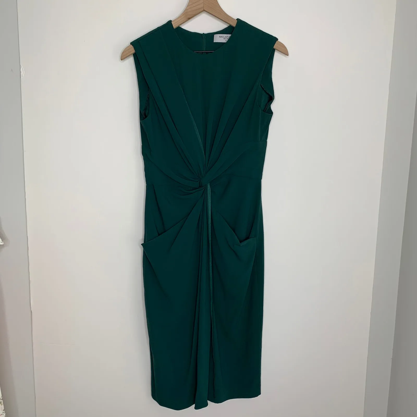 MM Lafleur The Taylor Dress Forest Green Womens Viridian Business Casual Size 6 - Image 3