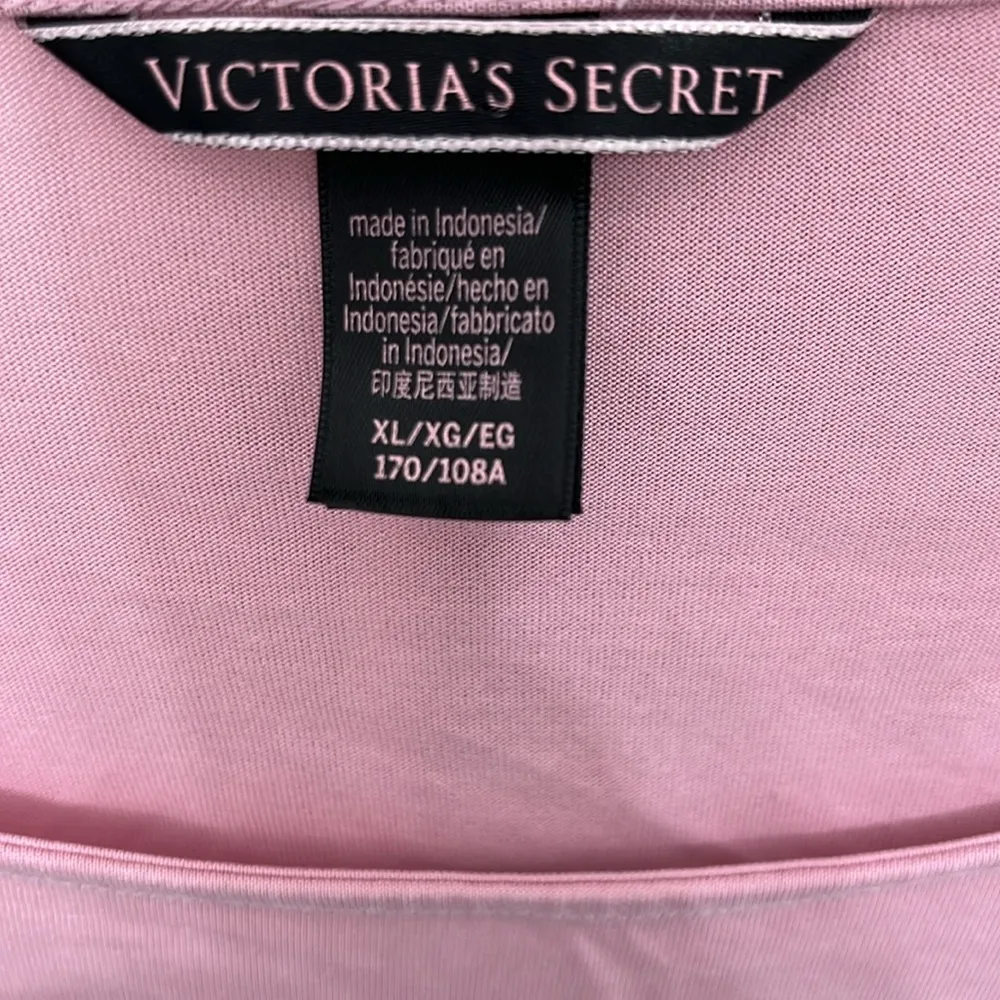 Victorias Secret Baby Light Pink Wrap Tie Crop Top Ribbed Size XL - Image 4