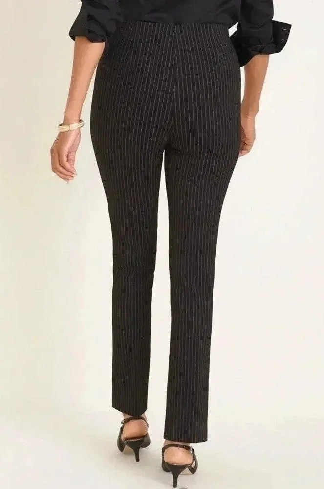 NWT Chico's So Slimming Juliet pinstripe straight leg pants size 18R R8 - Image 3