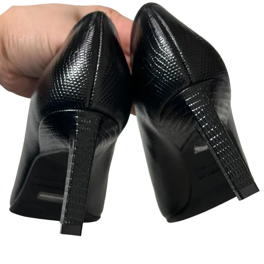 Aquatalia Rylan Pumps Women’s Size 5.5 Black Leather Square Toe Weatherproof - Image 8