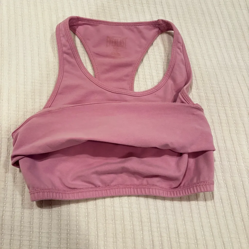 Everlast Pink Forever 21 Racerback Baby Pink Sports Bra Built-in Bra Size Small - Image 6