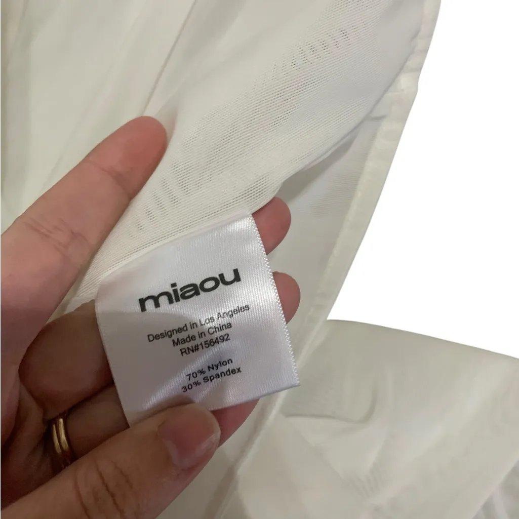 Miaou Maude white corset long sleeve top size XL - Image 7