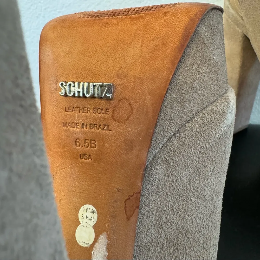 Schutz Elegant Tan Women's Platform hit Heels  Dress Sandal Pumps (6,5В) - Image 11