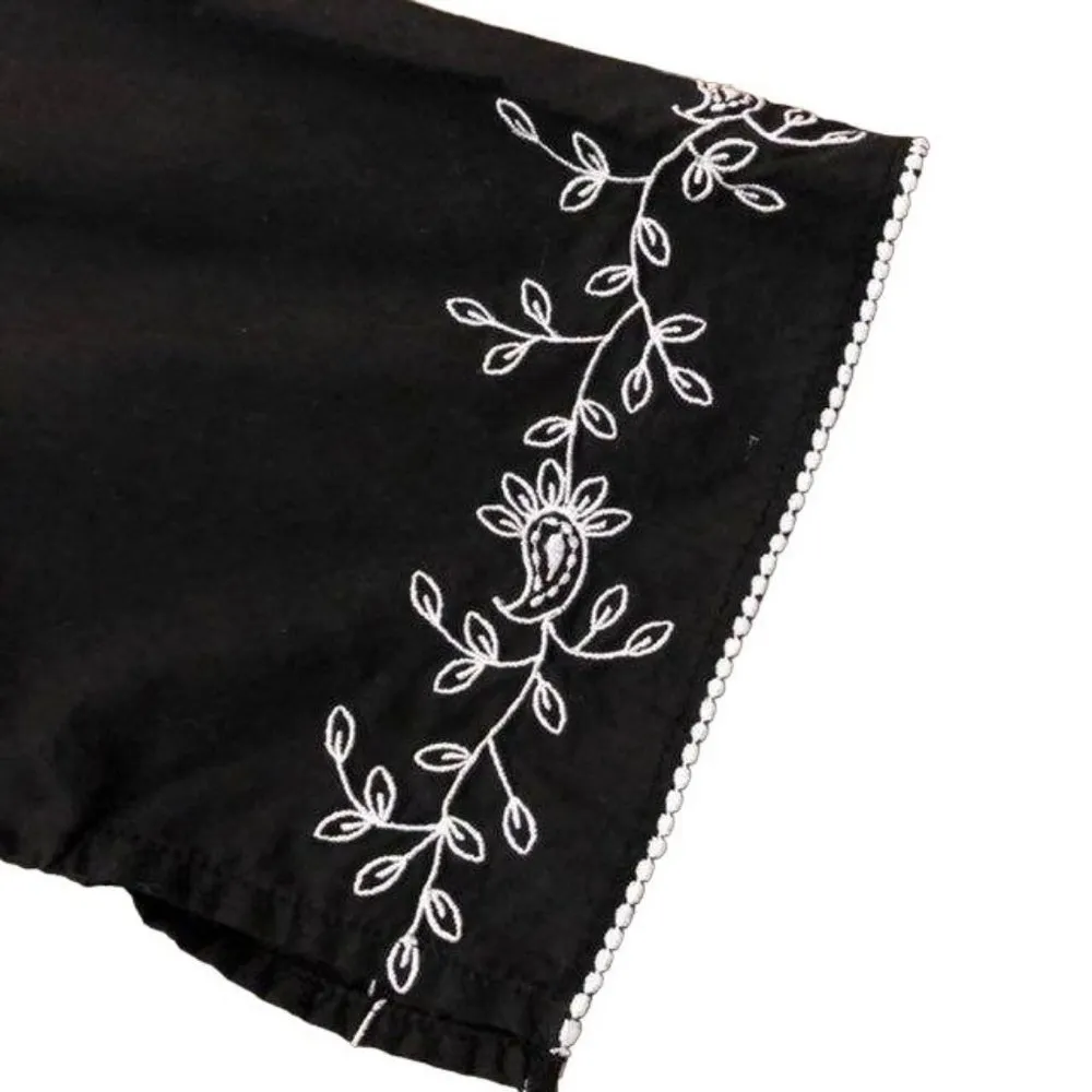 St John’s Bay Swim Cover Up Womens L Used Black Cream Summer Vacation - Image 9